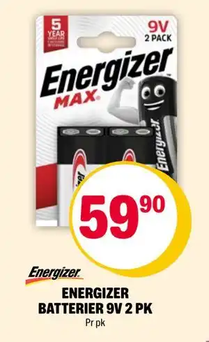 Coop Extra ENERGIZER BATTERIER 9V 2 PK tilbud