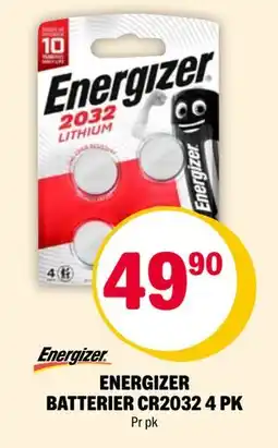 Coop Extra ENERGIZER BATTERIER CR2032 4 PK tilbud