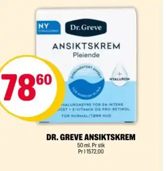 Coop Extra DR. GREVE ANSIKTSKREM tilbud