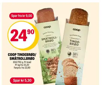 Coop Extra COOP TINDEBRØD/ SMÅTROLLBRØD tilbud