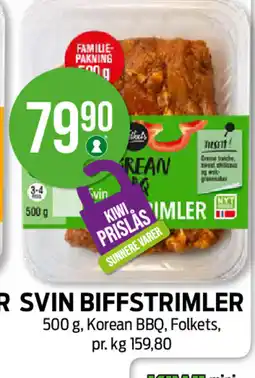 Kiwi SVIN BIFFSTRIMLER tilbud