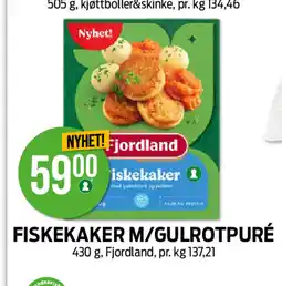 Kiwi FISKEKAKER M/GULROTPURÉ tilbud