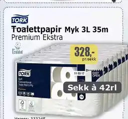 Kontorspar Toalettpapir Myk 3L 35m tilbud