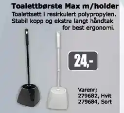 Kontorspar Toalettbørste Max m/holder tilbud