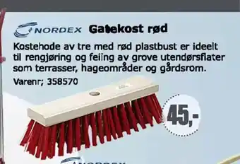 Kontorspar NORDEX Gatekost rød tilbud