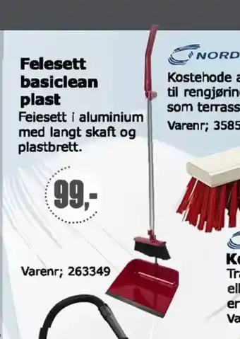 Kontorspar Felesett basiclean plast tilbud