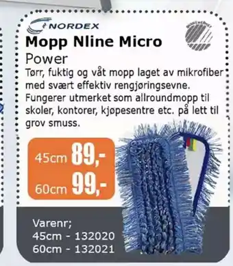 Kontorspar Mopp Nline Micro Power tilbud