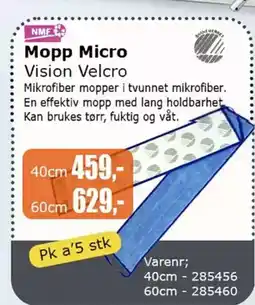 Kontorspar Mopp Micro Vision Velcro tilbud