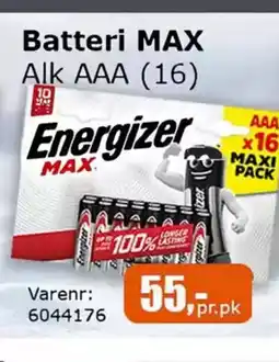 Kontorspar Batteri MAX Alk AAA (16) tilbud