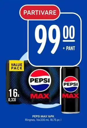 Rema 1000 PEPSI MAX 16PK tilbud