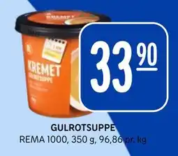 Rema 1000 GULROTSUPPE tilbud