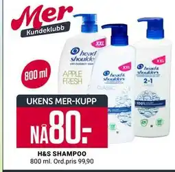 Europris H&S SHAMPOO tilbud