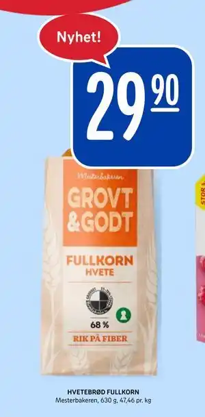 Rema 1000 HVETEBRØD FULLKORN tilbud