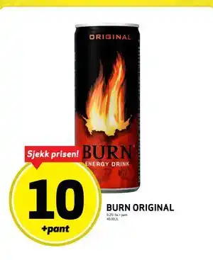 Bunnpris BURN ORIGINAL tilbud