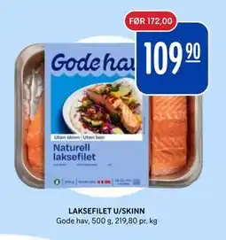 Rema 1000 LAKSEFILET U/SKINN tilbud