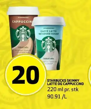 Bunnpris STARBUCKS SKINNY LATTE OG CAPPUCCINO tilbud