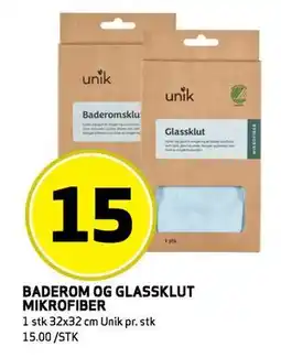 Bunnpris BADEROM OG GLASSKLUT MIKROFIBER tilbud