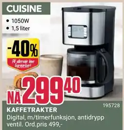 Europris KAFFETRAKTER tilbud