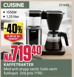 Europris KAFFETRAKTER tilbud