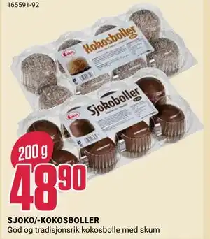 Europris SJOKO/-KOKOSBOLLER tilbud