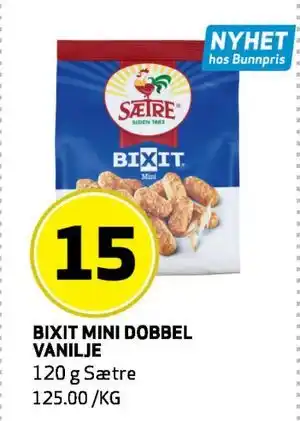 Bunnpris BIXIT MINI DOBBEL VANILJE tilbud