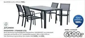 JYSK HAGEN BORD + STRANDBY STOL tilbud