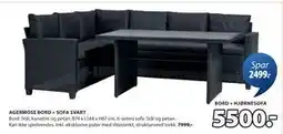 JYSK AGERMOSE BORD + SOFA SVART tilbud