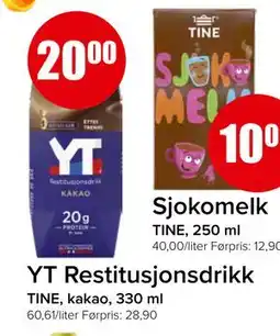 Spar YT Restitusjonsdrikk tilbud