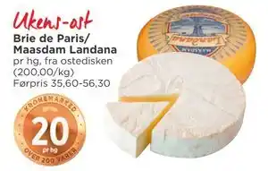 Meny Brie de Paris/ Maasdam Landana tilbud