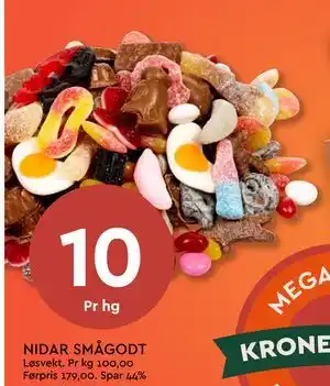 Coop Mega NIDAR SMÅGODT tilbud