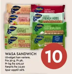 Coop Mega WASA SANDWICH tilbud