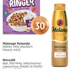 Meny Melange flytende tilbud