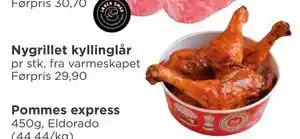 Meny Nygrillet kyllinglår tilbud