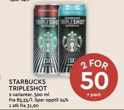 Coop Mega STARBUCKS TRIPLESHOT tilbud