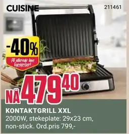 Europris KONTAKTGRILL XXL tilbud