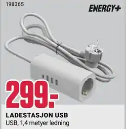 Europris LADESTASJON USB tilbud