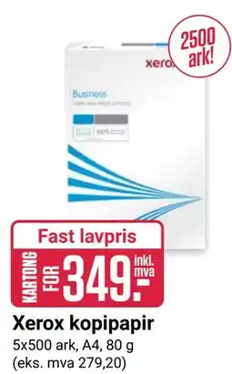 Europris Xerox kopipapir tilbud