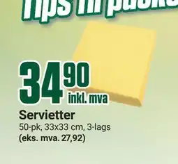 Europris Servietter tilbud