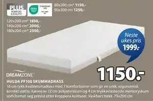 JYSK HULDA PF100 SKUMMADRASS tilbud