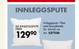 Sparkjøp RÅ INNLEGGSPUTE FIBER tilbud