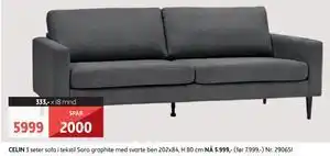 Bohus CELIN 3 seter sofa tilbud