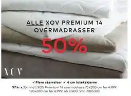 Skeidar XOV Premium 14 overmadrass tilbud