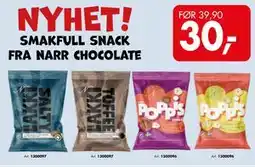 Sparkjøp smakfull snack fra narr chocolate tilbud