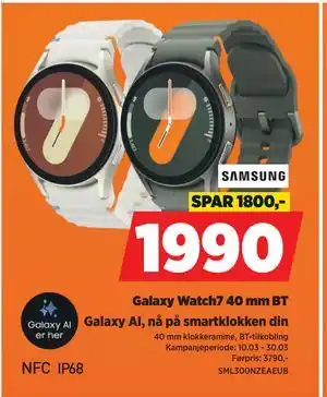 POWER Galaxy Watch7 40 mm BT tilbud