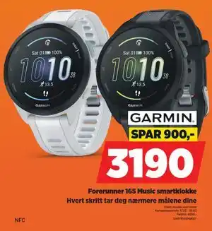 POWER Forerunner 165 Music smartklokke tilbud