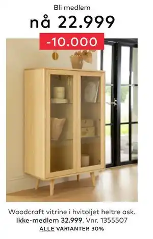 Skeidar Woodcraft vitrine tilbud