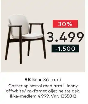 Skeidar Coster spisestol tilbud