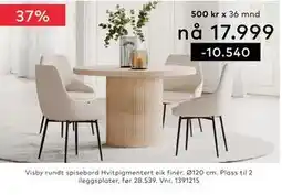 Skeidar Visby rundt spisebord tilbud