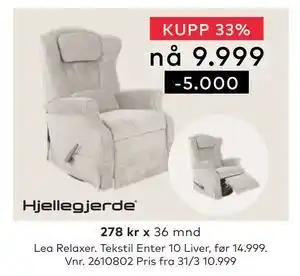 Skeidar Lea Relaxer tilbud