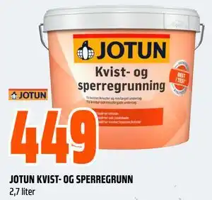 Obs Bygg JOTUN KVIST- OG SPERREGRUNN tilbud